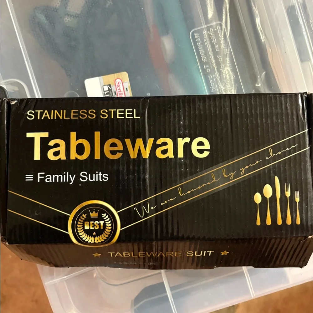Black Hammered Stainless Steel Flatware Set - Home Dining